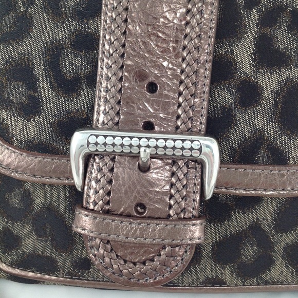 Brighton Leopard Canvas & Leather Crossbody Bag - Picture 3 of 11
